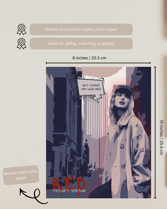 Taylor Swift - Red (Taylor's Version)  | 8x10 Art Print